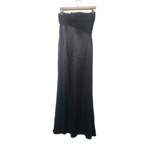 Carlos Miele strapless beaded asymmetric waist black gown Womans 38 US 8 - Picture 4 of 10